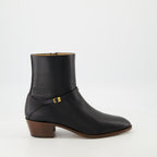 Stivali e stivaletti Stivali alla Caviglia in Pelle Pat Valentino Garavani Nero Homme