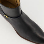 Stivali e stivaletti Stivali alla Caviglia in Pelle Pat Valentino Garavani Nero Homme