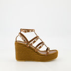 Compensées et plateformes Sandales compensées Rockstud Valentino Garavani Marron Femme
