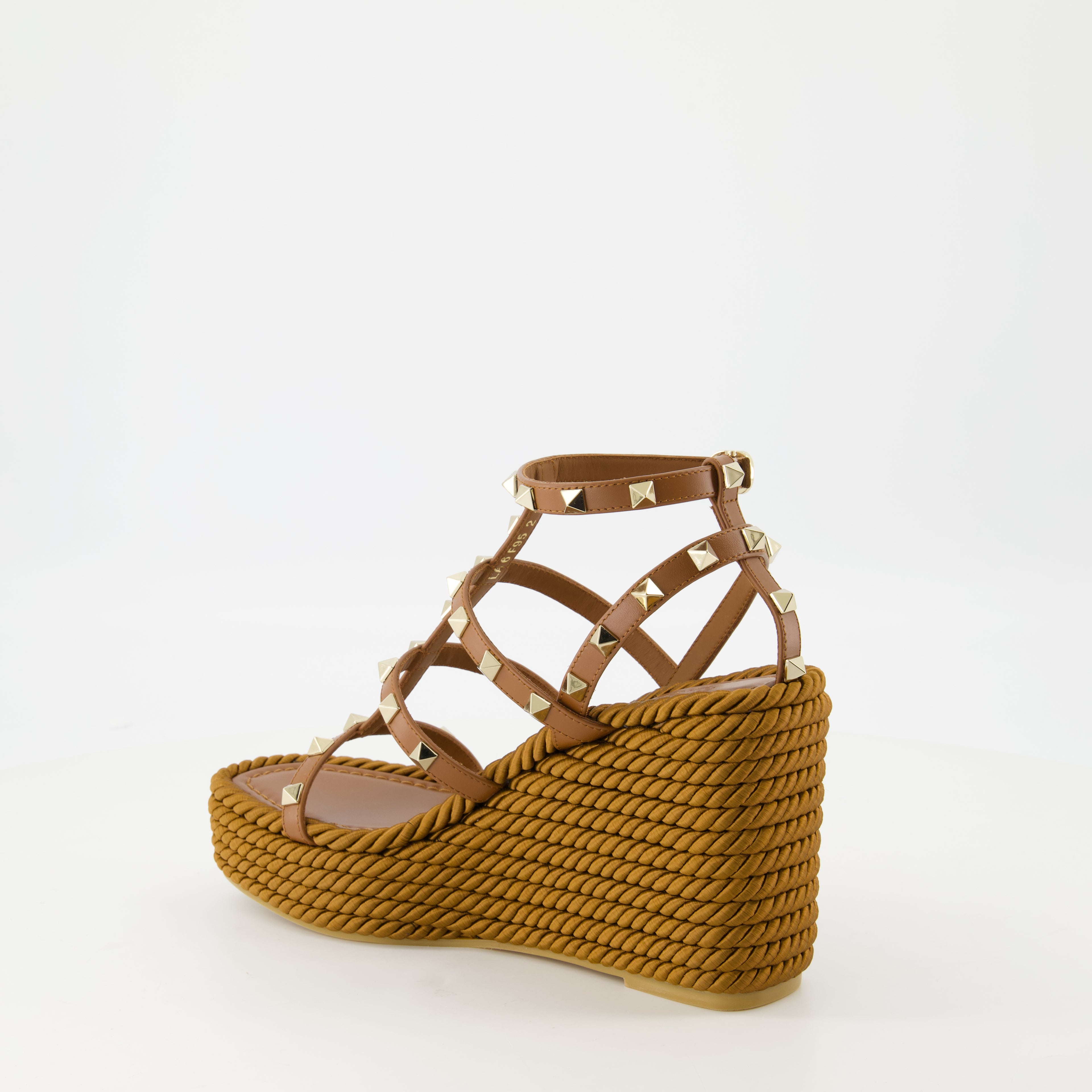 Compensées et plateformes Sandales compensées Rockstud Valentino Garavani Marron Femme