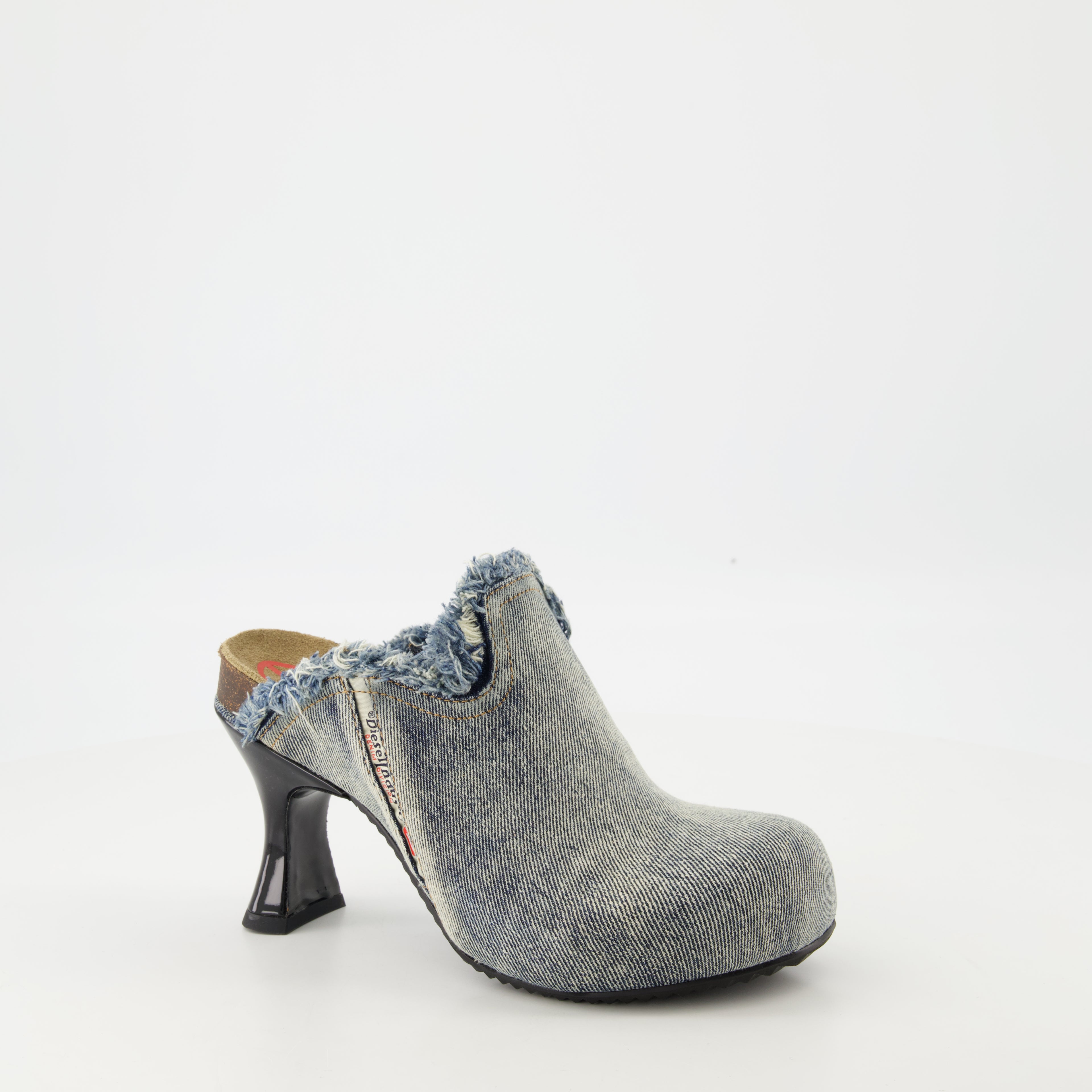 Zapatos abiertos D-Woodstock Denim Mules Diesel Azul Femme