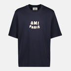 Image de l'article T-shirt patch Ami Paris de la marque Ami PARIS pour Unisex - Saison Printemps-Été 2025 - Vue de Face