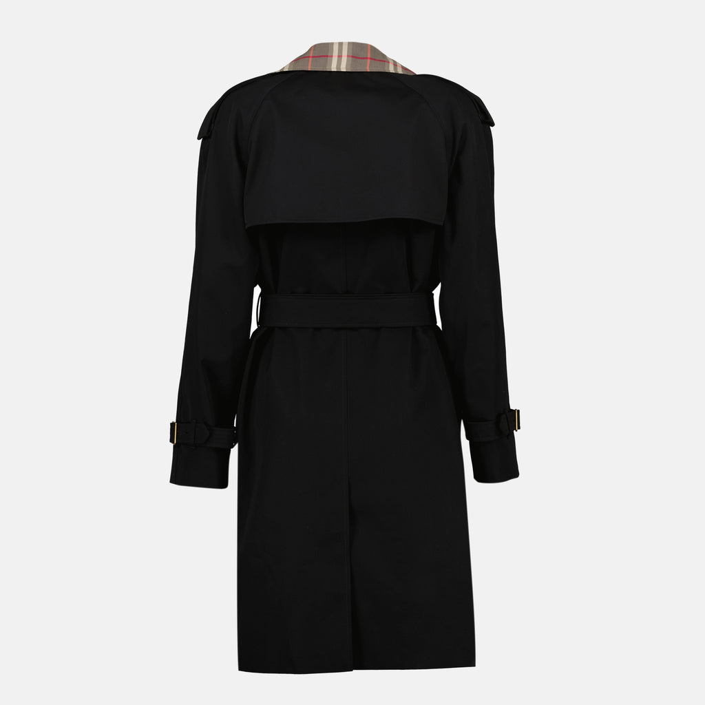 Coats Castleford Mid-Length Trench Coat Burberry Black Femme
