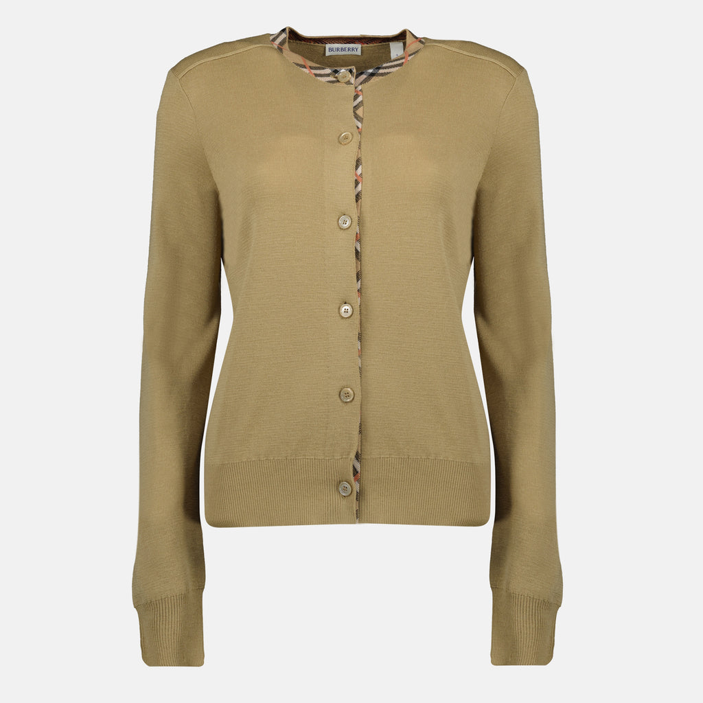 Knitwear Wool Cardigan Burberry Beige Women
