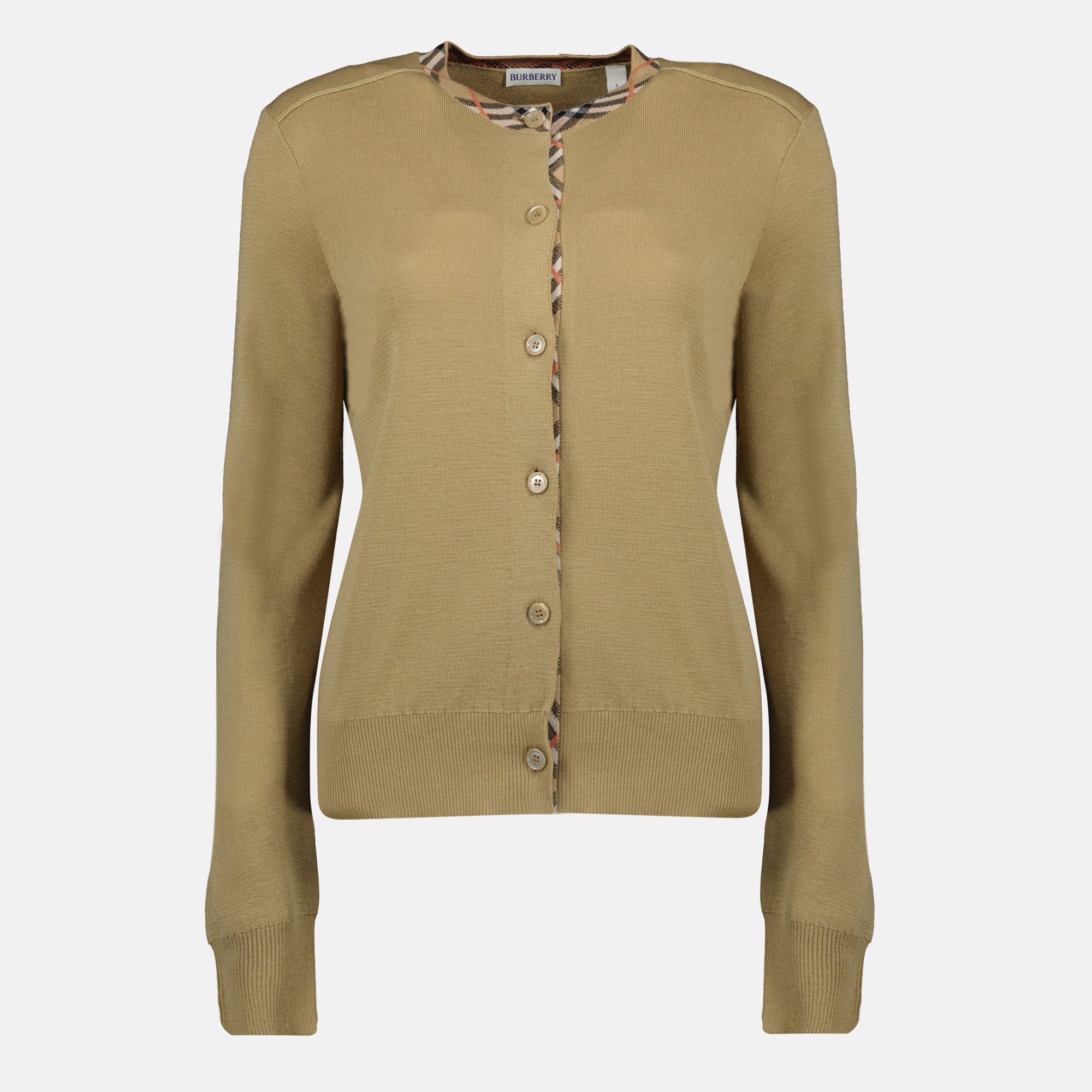 Knitwear Wool Cardigan Burberry Beige Women