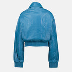Manteaux Leather Bomber Christopher Esber Bleu Femme