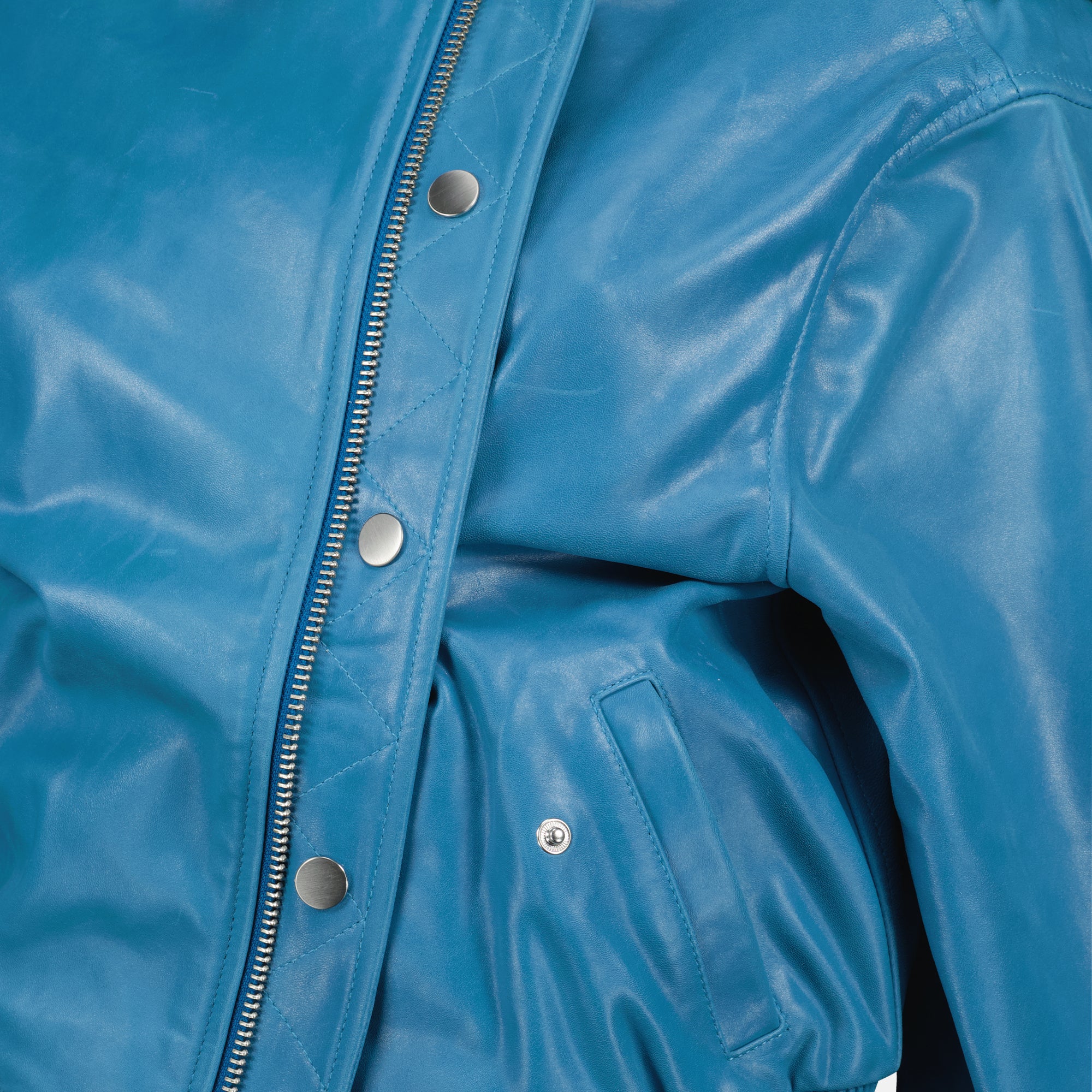 Manteaux Leather Bomber Christopher Esber Bleu Femme