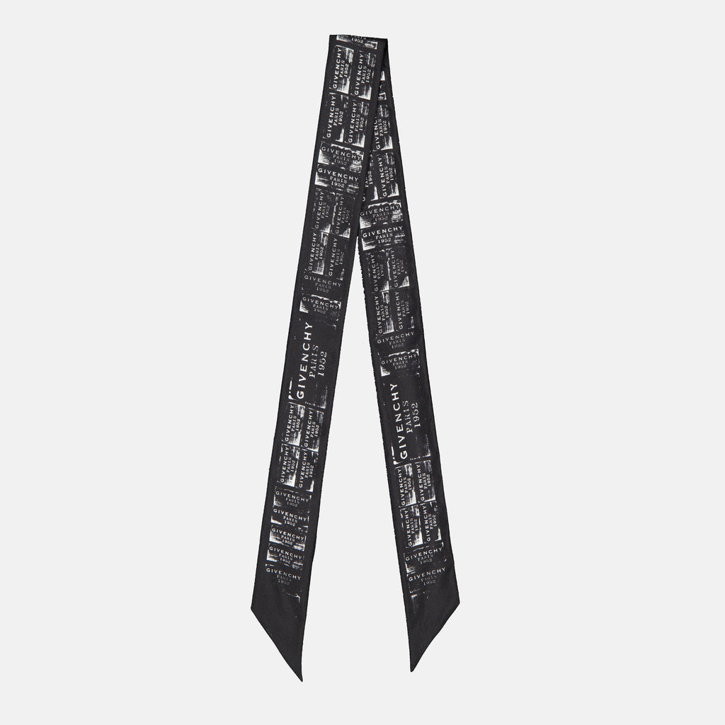 Écharpes, foulards et gants Bandeau Givenchy Stamp en soie Givenchy Noir Femme
