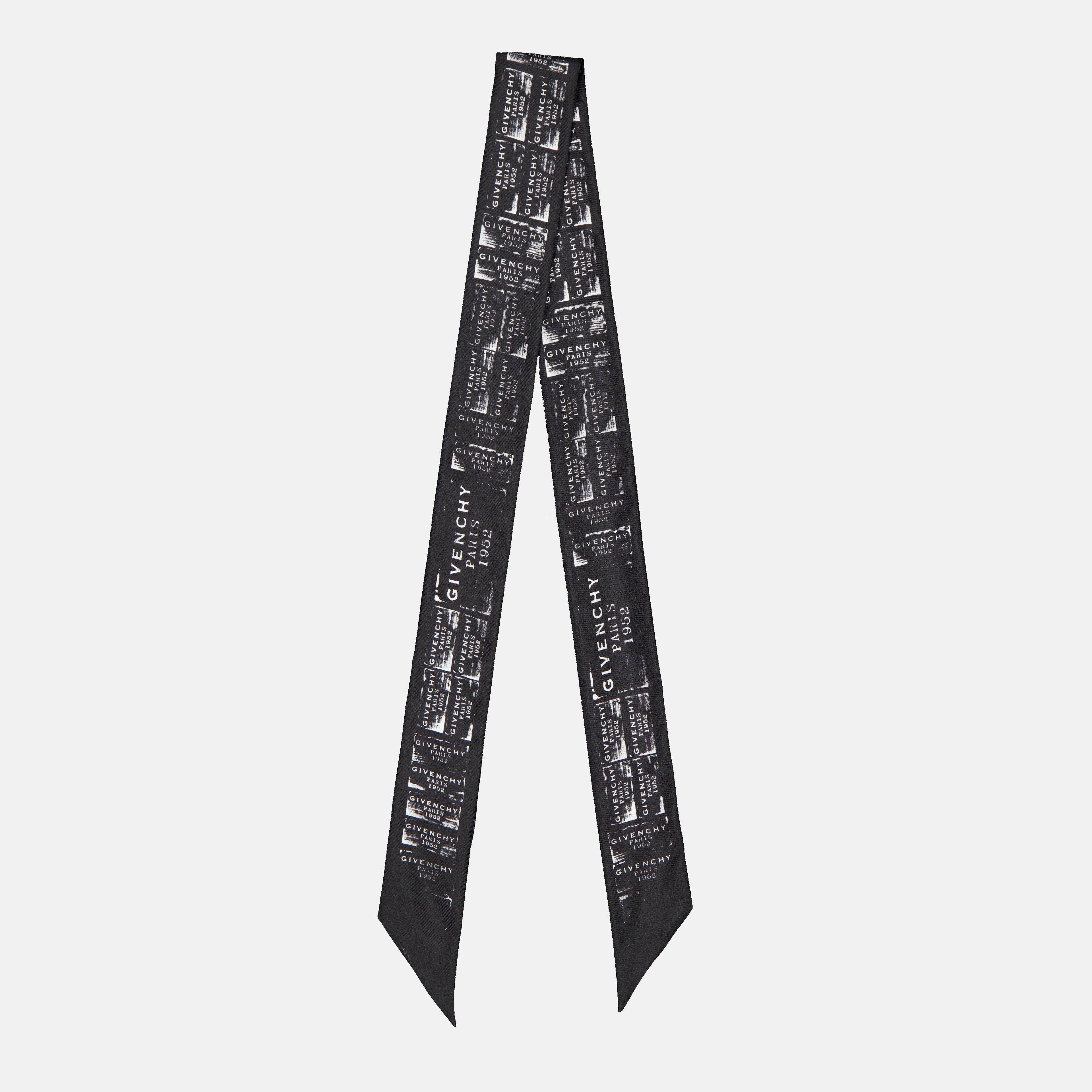 Écharpes, foulards et gants Bandeau Givenchy Stamp en soie Givenchy Noir Femme