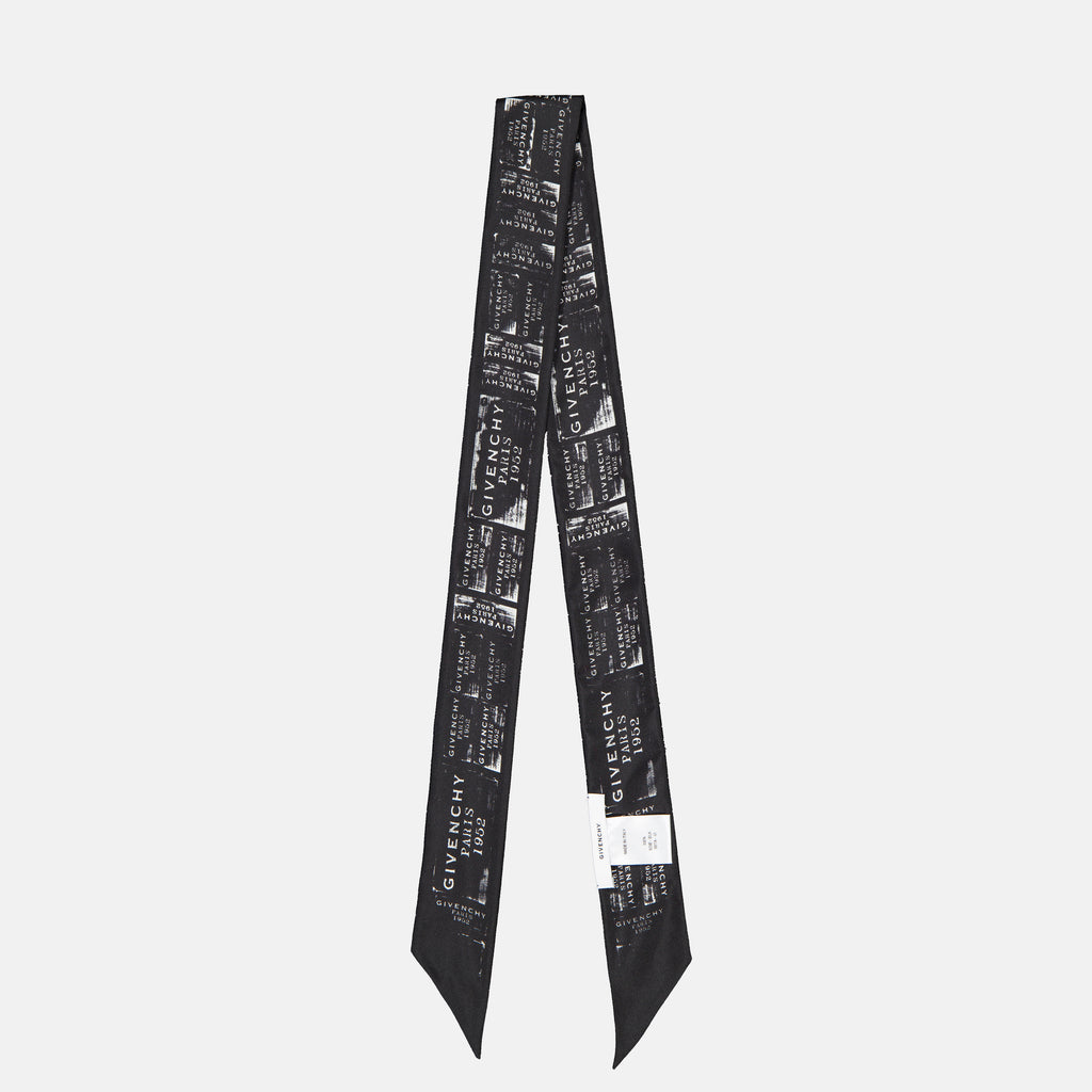 Écharpes, foulards et gants Bandeau Givenchy Stamp en soie Givenchy Noir Femme