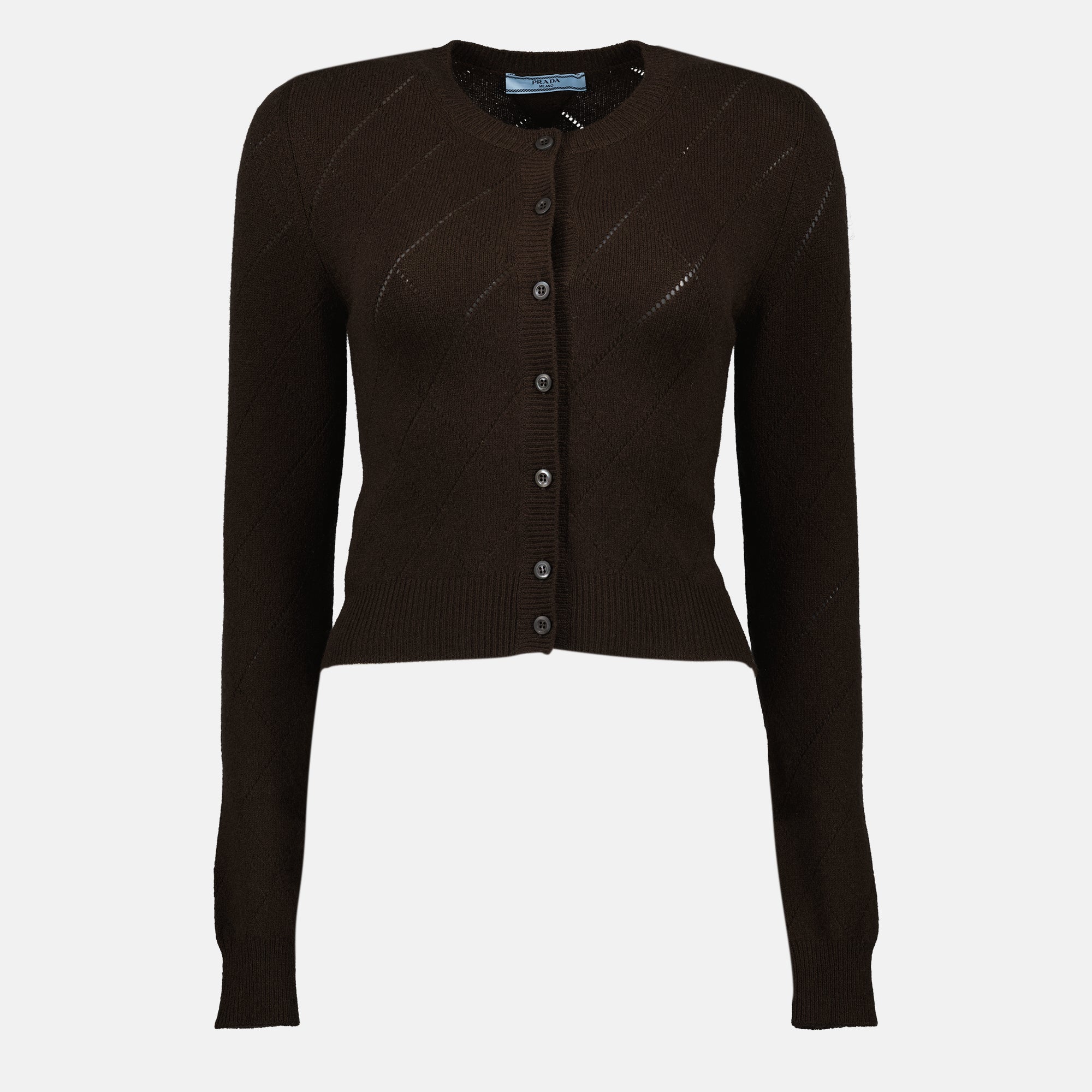 Image de l'article Cardigan en cachemire de la marque Prada pour Femme - Saison Automne-Hiver 2025 - Vue de Face