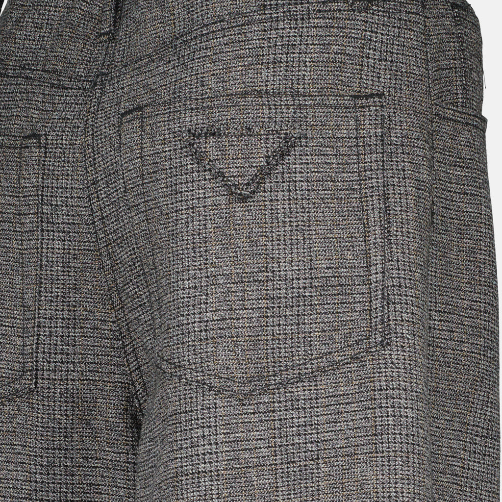 Image of the Prada Women's Checkered Pants - Fall-Winter 2025 - Detailed View_6
