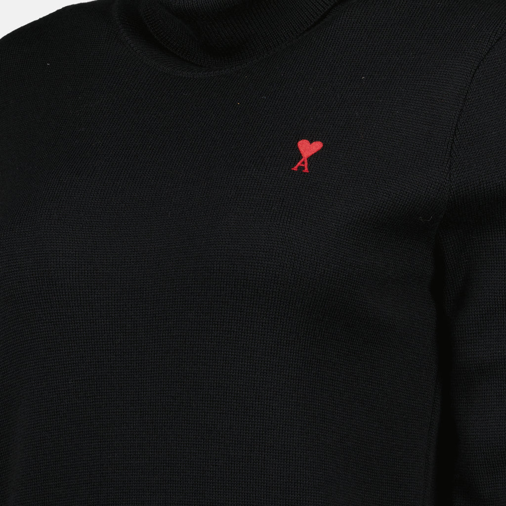 Bild des Pullovers mit Rollkragen Ami de coeur der Marke Ami PARIS für Frauen - Herbst-Winter 2025 - Detaillierte Ansicht_2