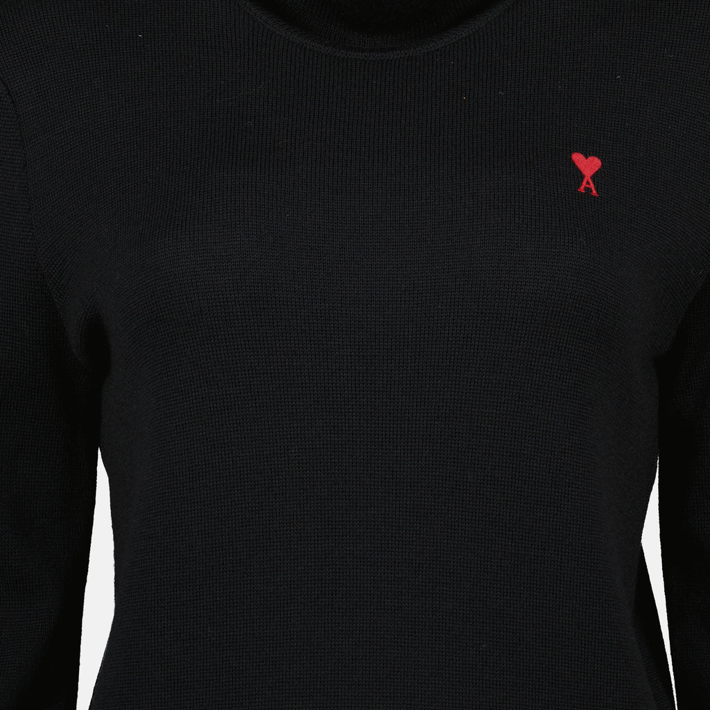 Bild des Pullovers mit Rollkragen Ami de coeur der Marke Ami PARIS für Frauen - Herbst-Winter 2025 - Detaillierte Ansicht_1