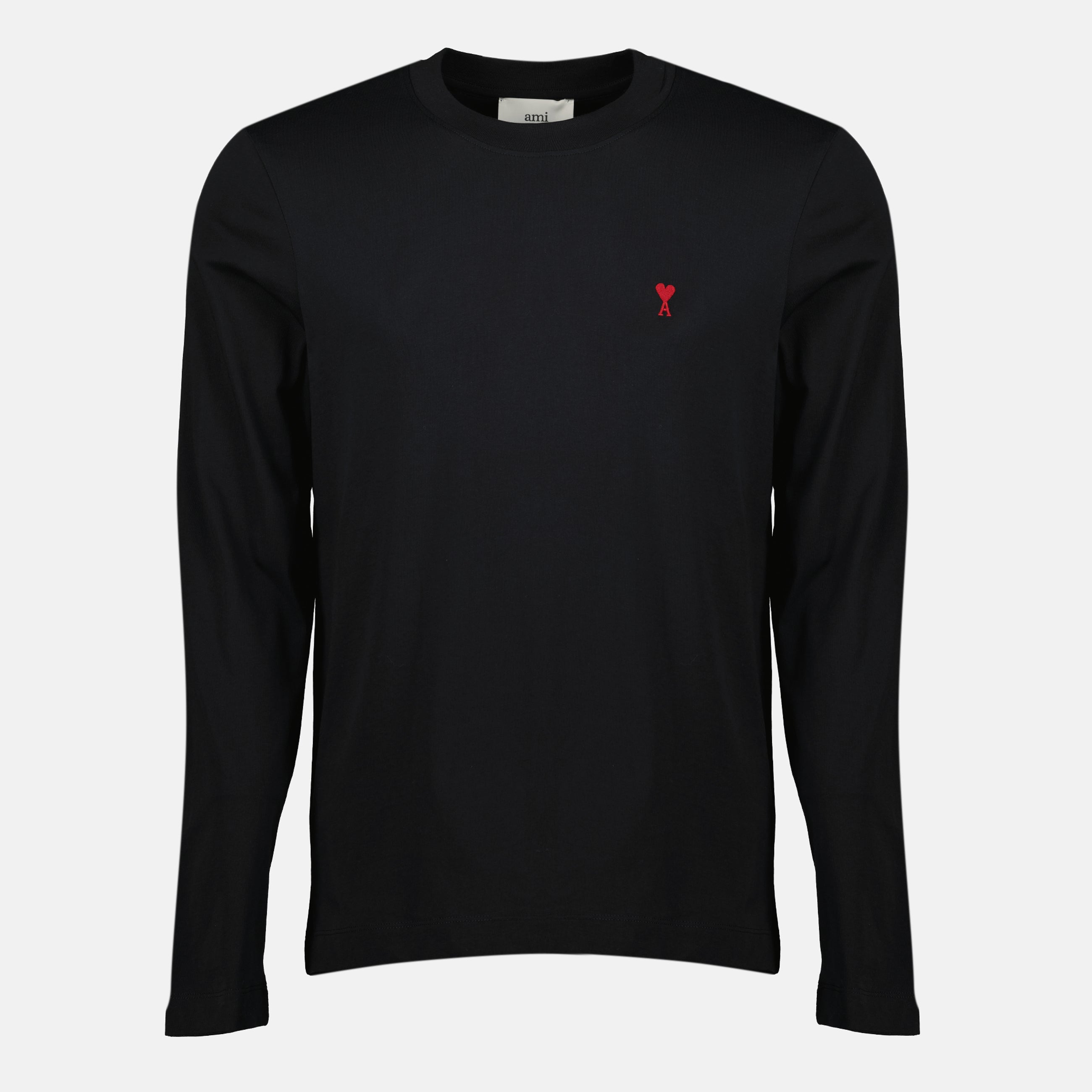 Immagine della T-shirt a maniche lunghe Amico del cuore del marchio Ami PARIS per Unisex - Stagione Autunno-Inverno 2025 - Vista Frontale