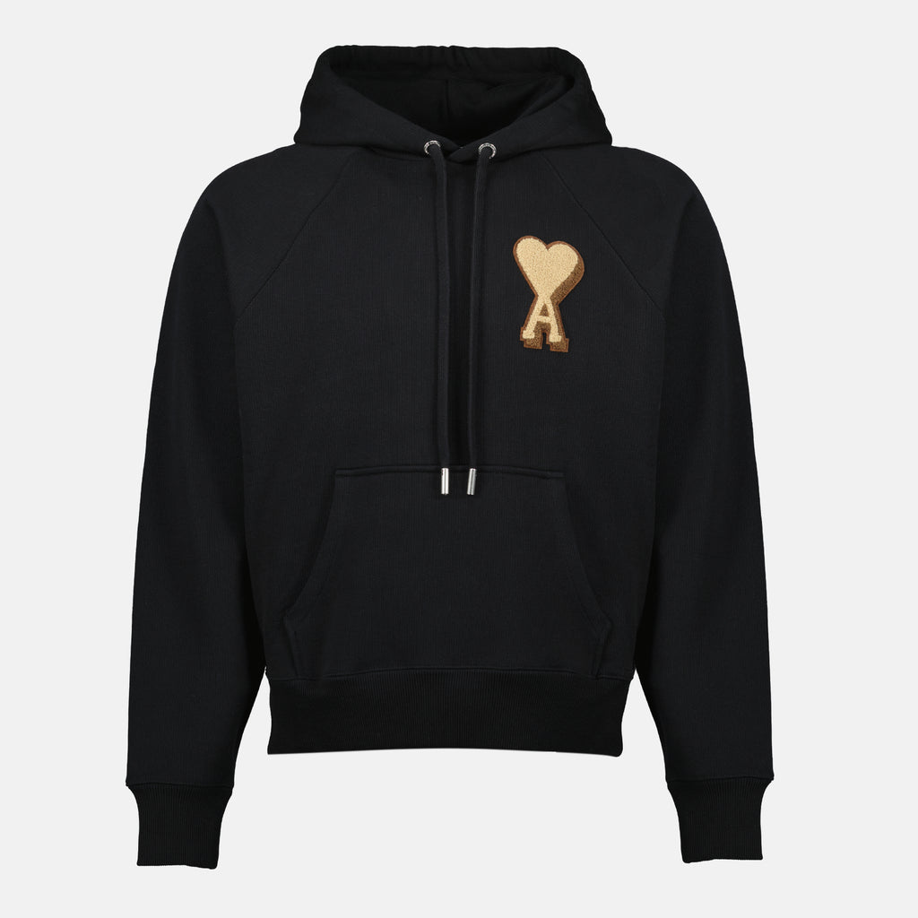Bild des Kapuzenpullovers mit Logo-Patch der Marke Ami PARIS für Unisex - Herbst-Winter 2025 - Vorderansicht