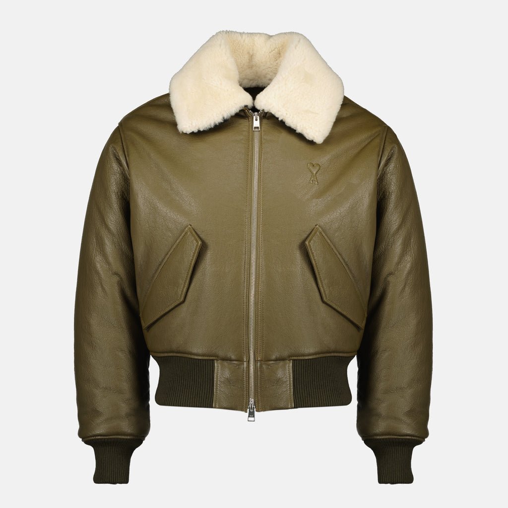 Bild des Herrenlederjacke von Ami PARIS - Herbst-Winter 2025 - Vorderansicht