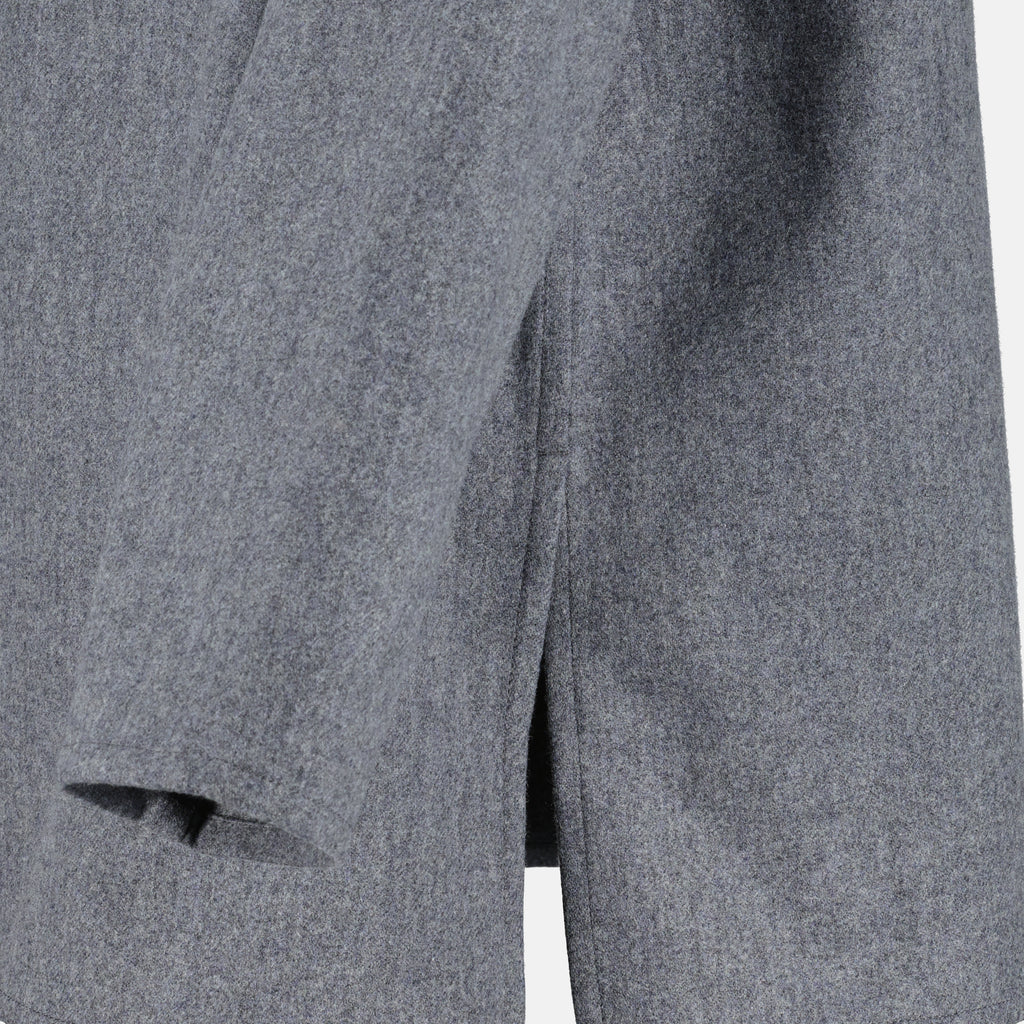 Image de l'article Chemise polo gris en laine de la marque Ami PARIS pour Unisex - Saison Automne-Hiver 2025 - Vue détaillée_2