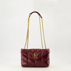 Immagine della borsa Loulou Puffer lucida di Saint Laurent per donna - Stagione Autunno-Inverno 2025 - Vista frontale
