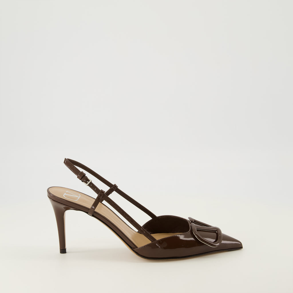 Imagem dos saltos VLogo da marca Valentino Garavani para Mulher - Época Outono-Inverno 2025 - Vista lateral direita