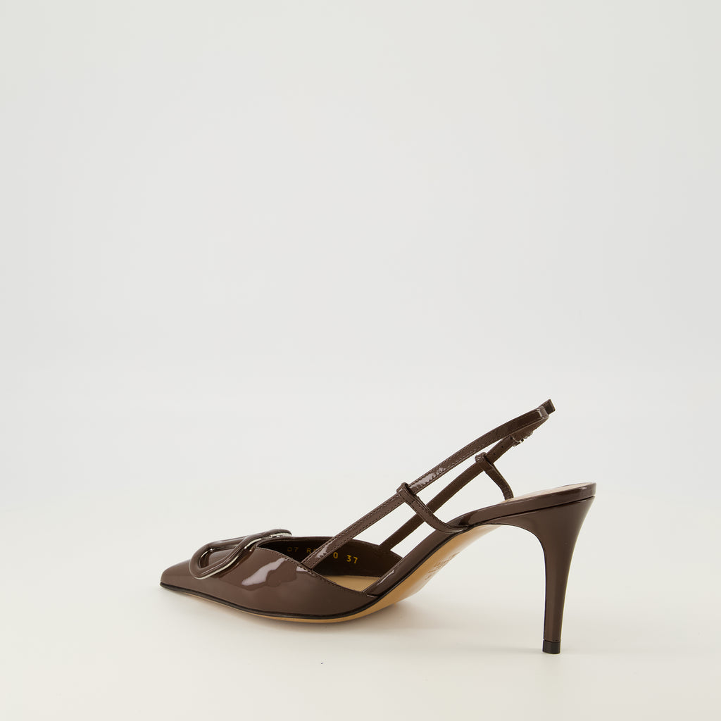 Imagem dos saltos VLogo da marca Valentino Garavani para Mulher - Época Outono-Inverno 2025 - Vista três quartos traseira direita