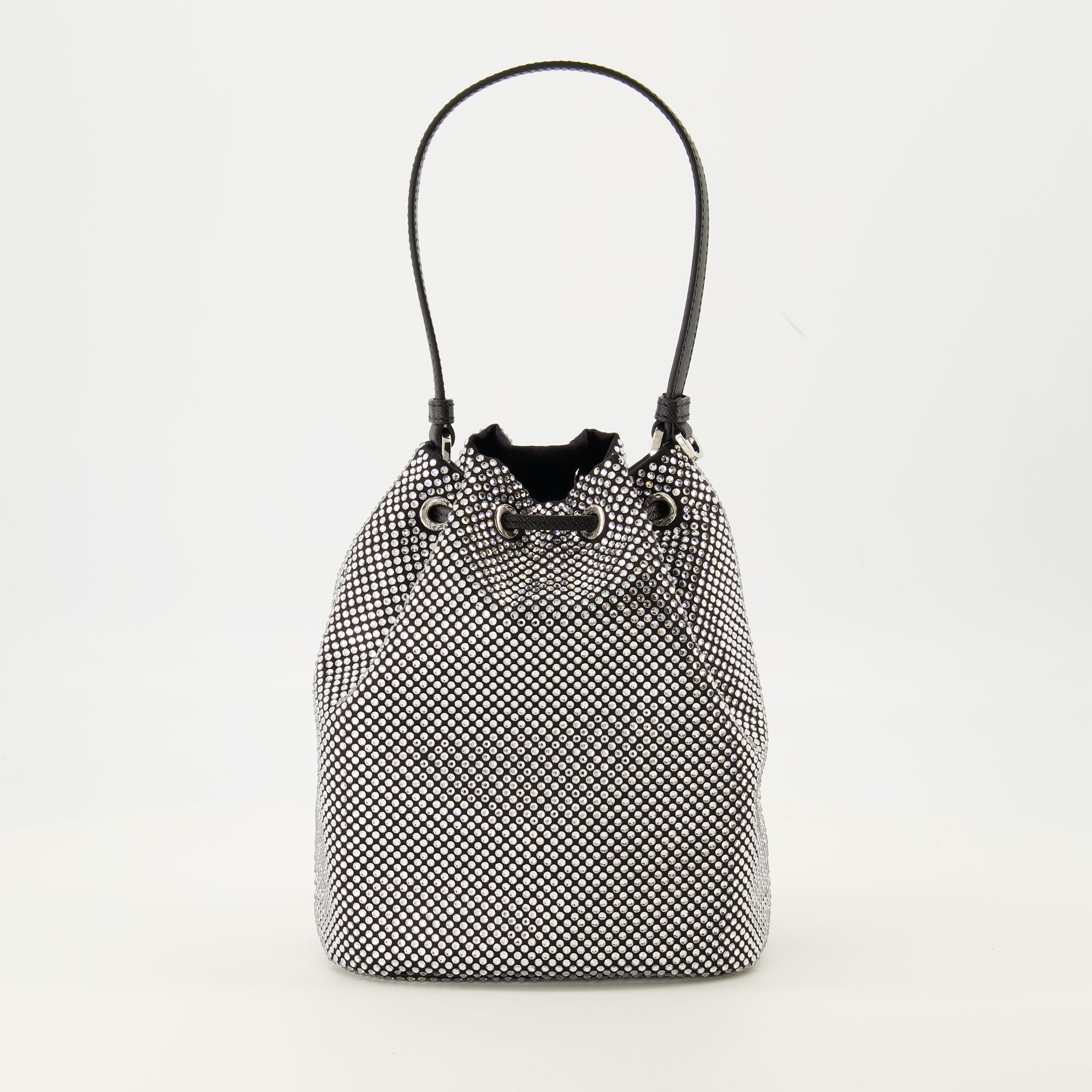 Image de l'article Sac Duet à strass de la marque Prada pour Femme - Saison Automne-Hiver 2025 - Vue de Dos
