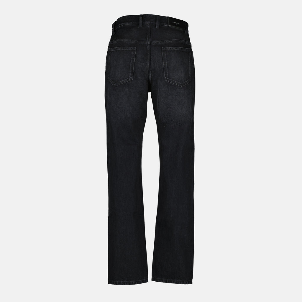 Image of the Givenchy Men's Black Denim Jean Seam - Spring-Summer 2026 - Back View