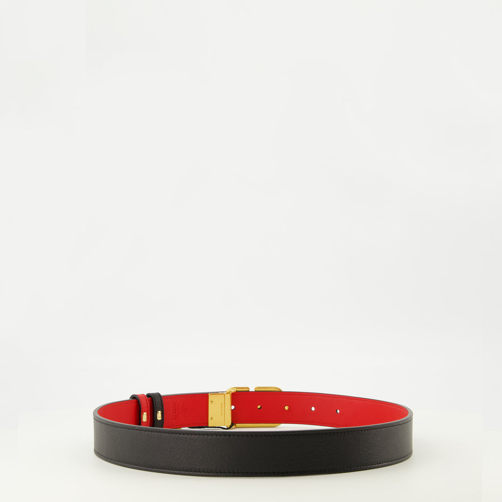 Image de l'article Ceinture réversible noir et rouge 30 mm de la marque Valentino Garavani pour Femme - Saison Printemps-Été 2026 - Vue détaillée_2