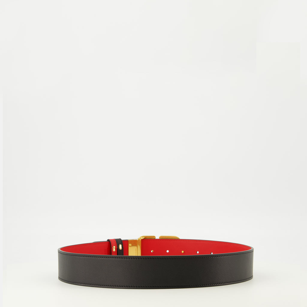Image de l'article Ceinture réversible noir et rouge 40 mm de la marque Valentino Garavani pour Femme - Saison Printemps-Été 2026 - Vue détaillée_2