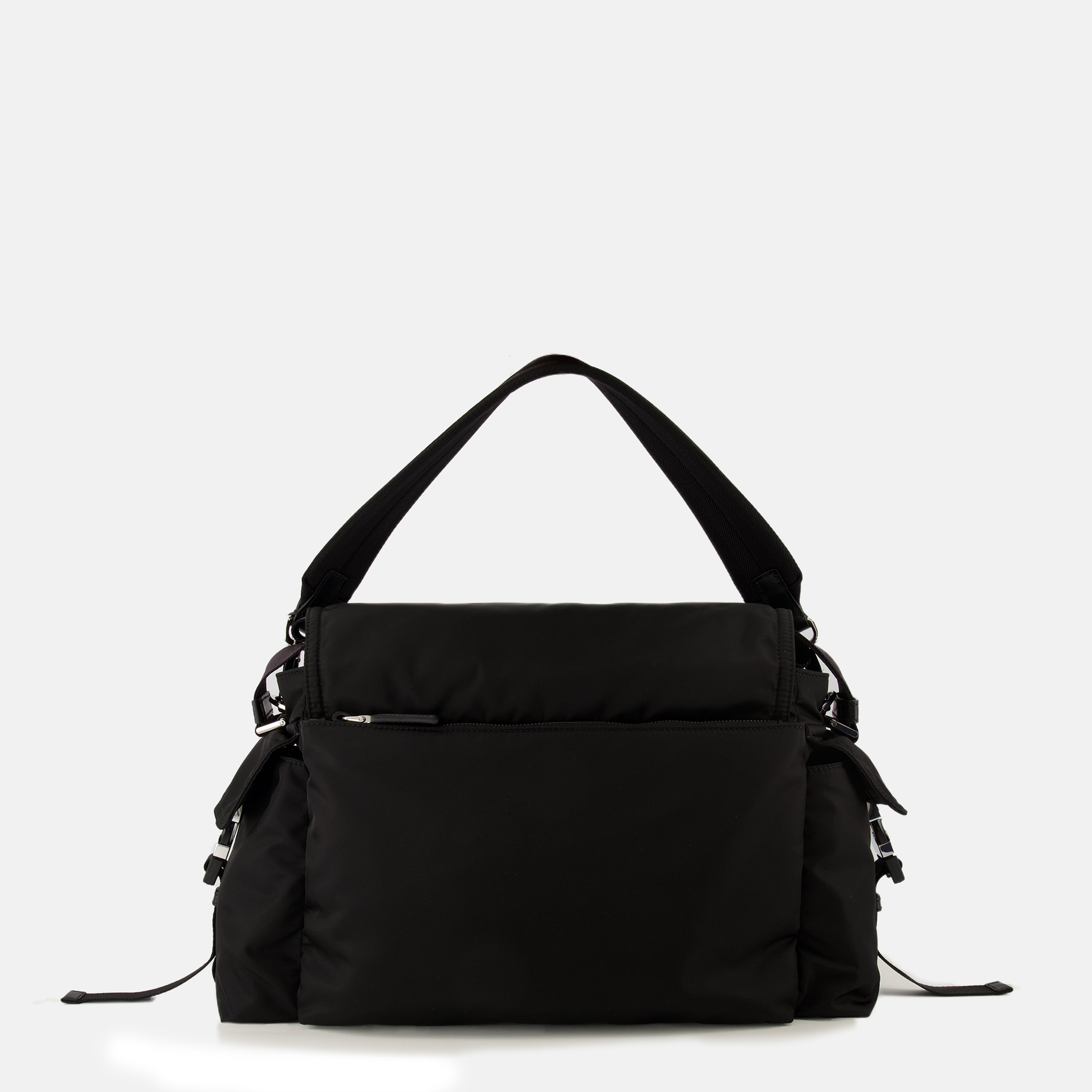 Image of the Prada Explore black bag for men - Spring-Summer 2026 - Back View