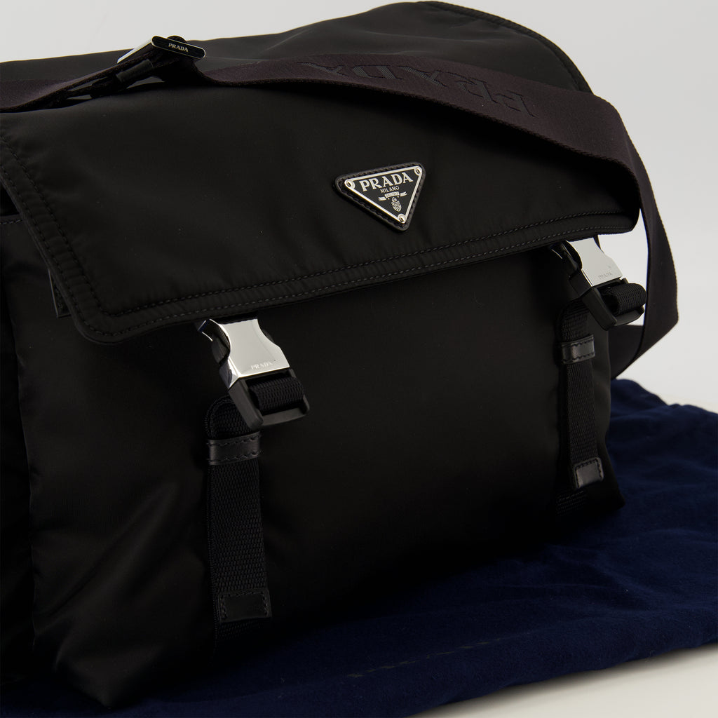 Image of the Prada Explore black bag for men - Spring-Summer 2026 - Detailed View_3