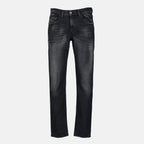 Imagem do jeans Diesel D-Strukt L32 preto para homem - Coleção Primavera-Verão 2026 - Vista frontal