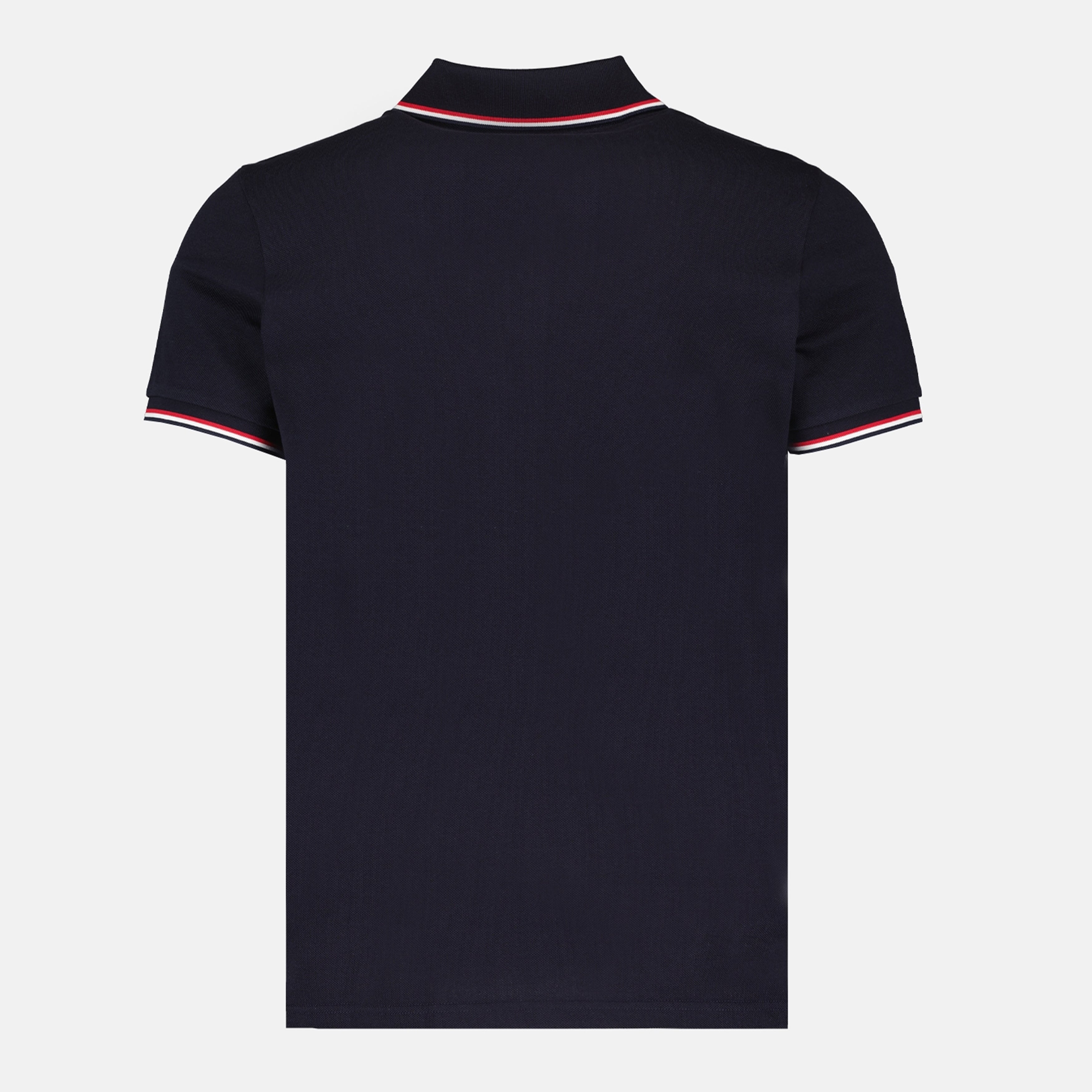 Polos Polo con Logo en Algodón Marino Moncler Bleu foncé Homme