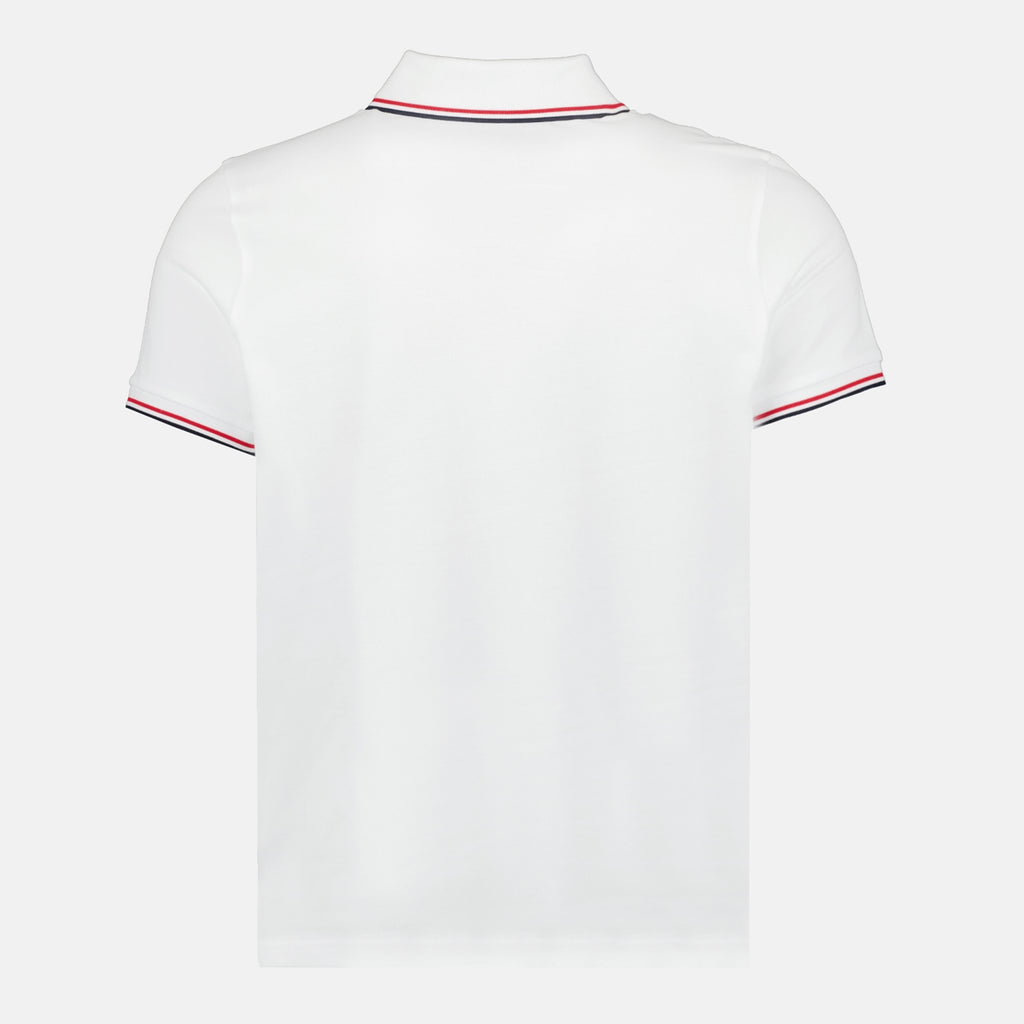 Polos Polo de Logo en Algodón Blanco Moncler Blanc Homme
