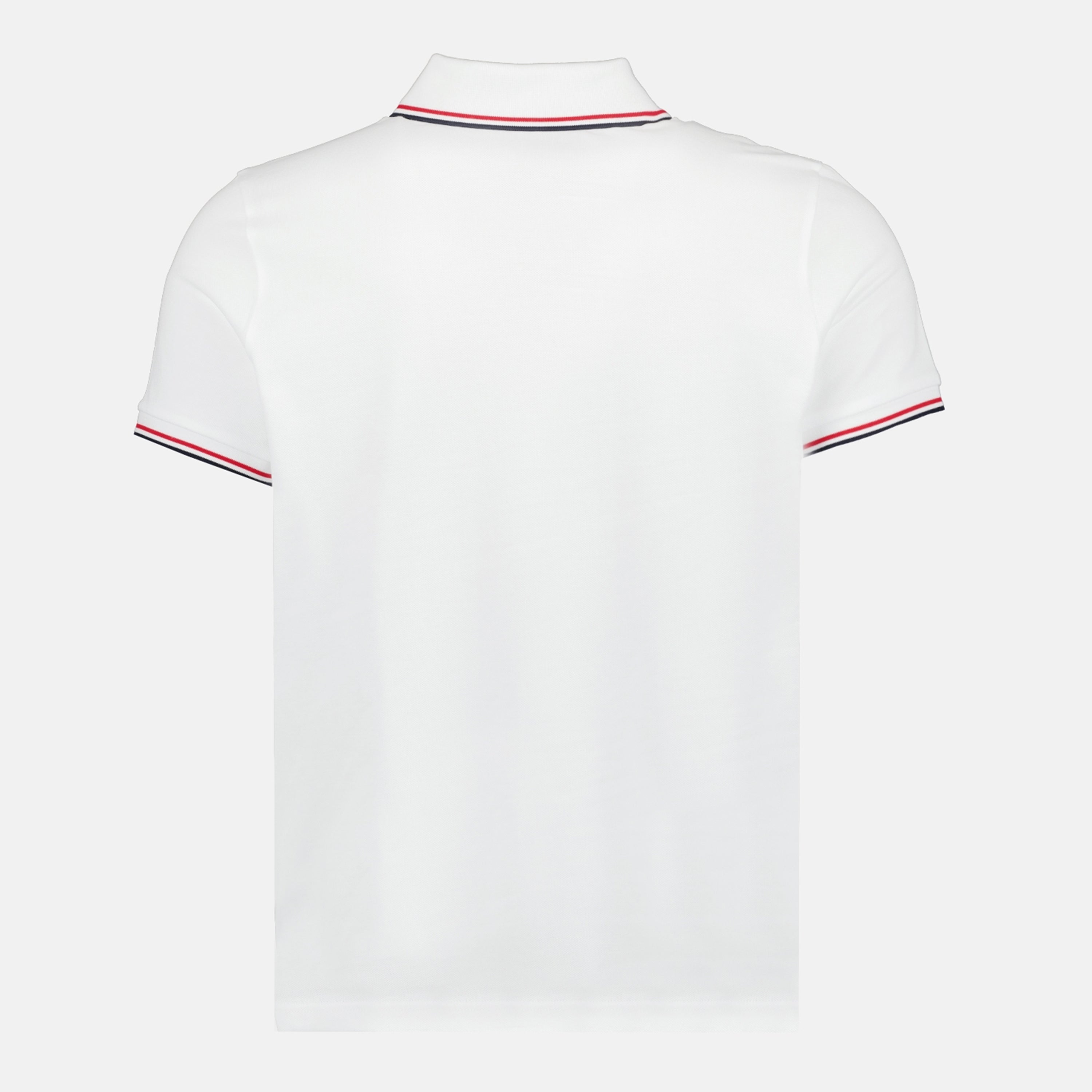 Polos Polo de Logo en Algodón Blanco Moncler Blanc Homme