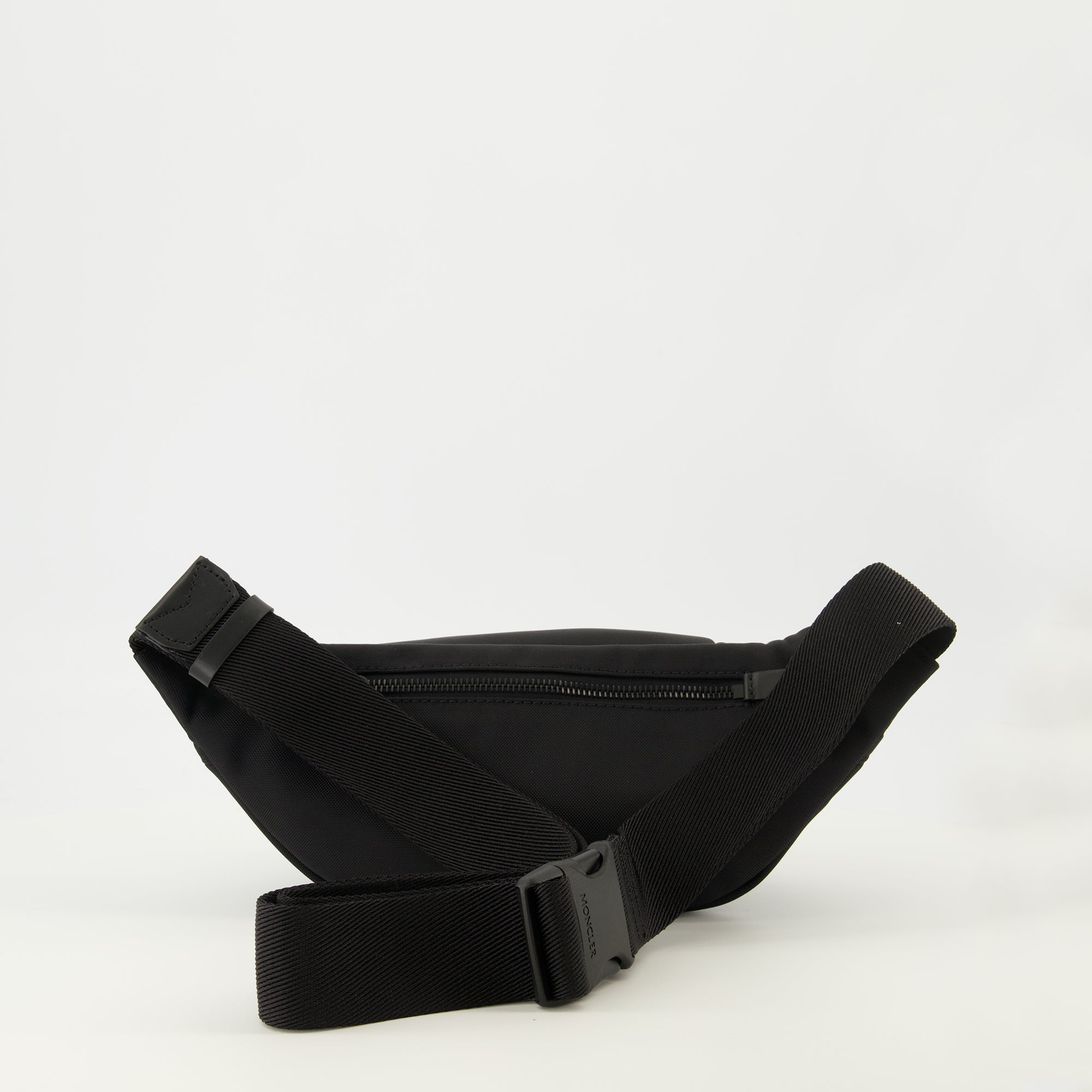 Image of the Durance black waist bag by Moncler for men - Spring-Summer 2026 - Back View