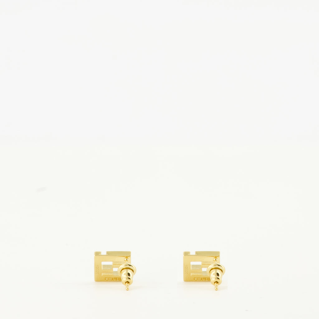 Imagem dos Brincos Forever dourados e brancos da marca Fendi para Mulheres - Temporada Primavera-Verão 2026 - Vista Traseira