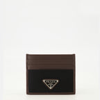 Image of the Prada Men's Speedrock Black Cardholder - Spring-Summer 2026 - Front View