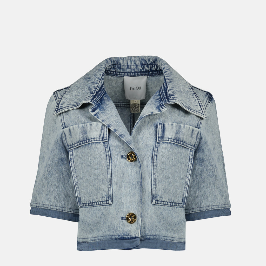 Vestes Veste courte en denim bleu Patou Bleu Femme