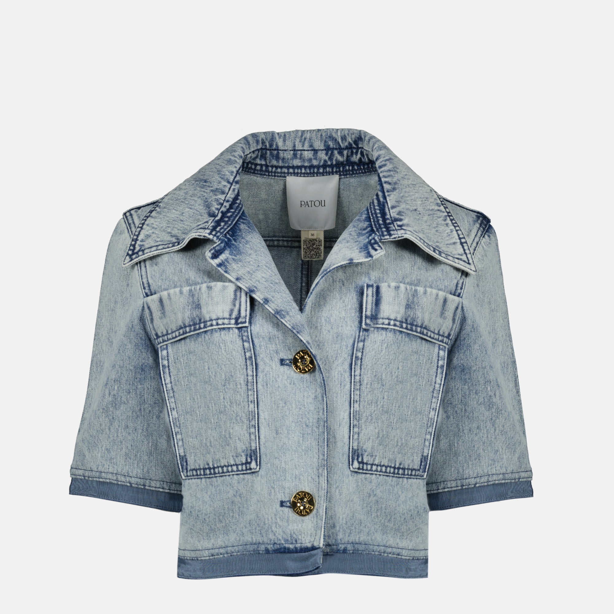 Vestes Veste courte en denim bleu Patou Bleu Femme