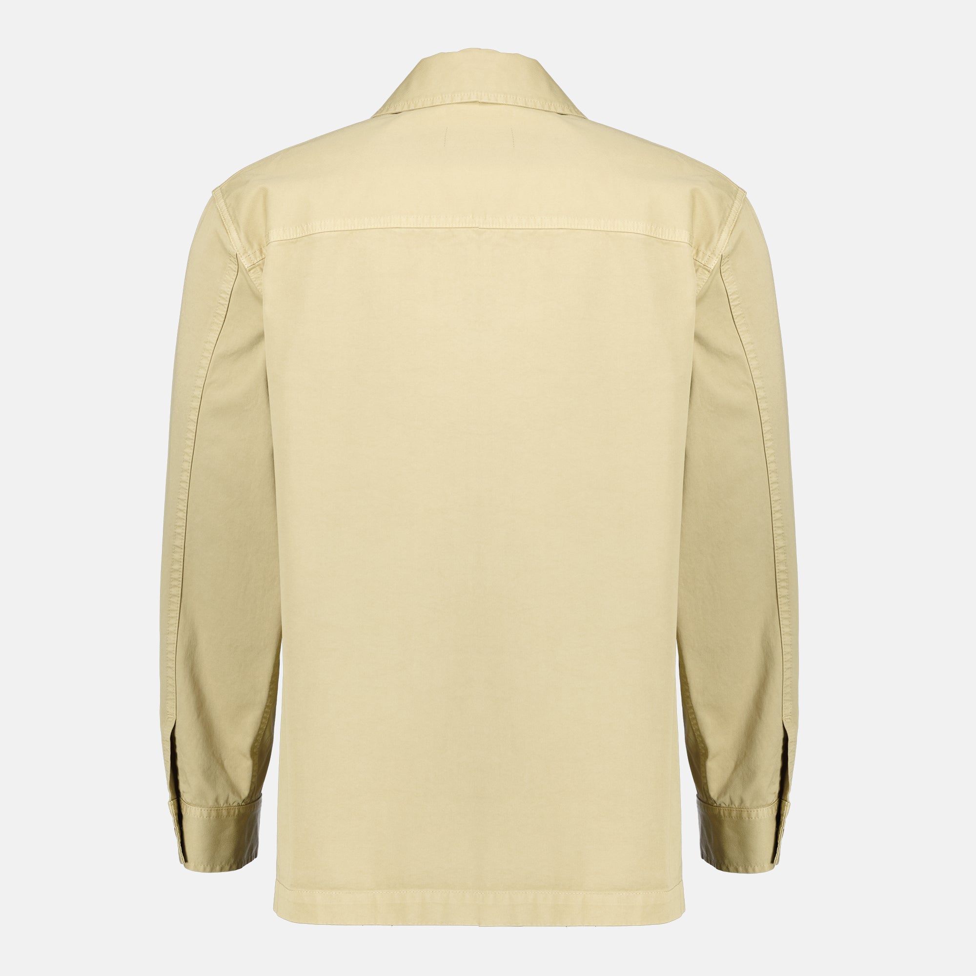 Image de l'article Surchemise en coton beige de la marque Saint Laurent pour Homme - Saison Printemps-Été 2026 - Vue de Dos