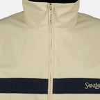 Imagem do casaco de algodão bege da marca Saint Laurent para Mulheres - Temporada Primavera-Verão 2026 - Vista Detalhada_2