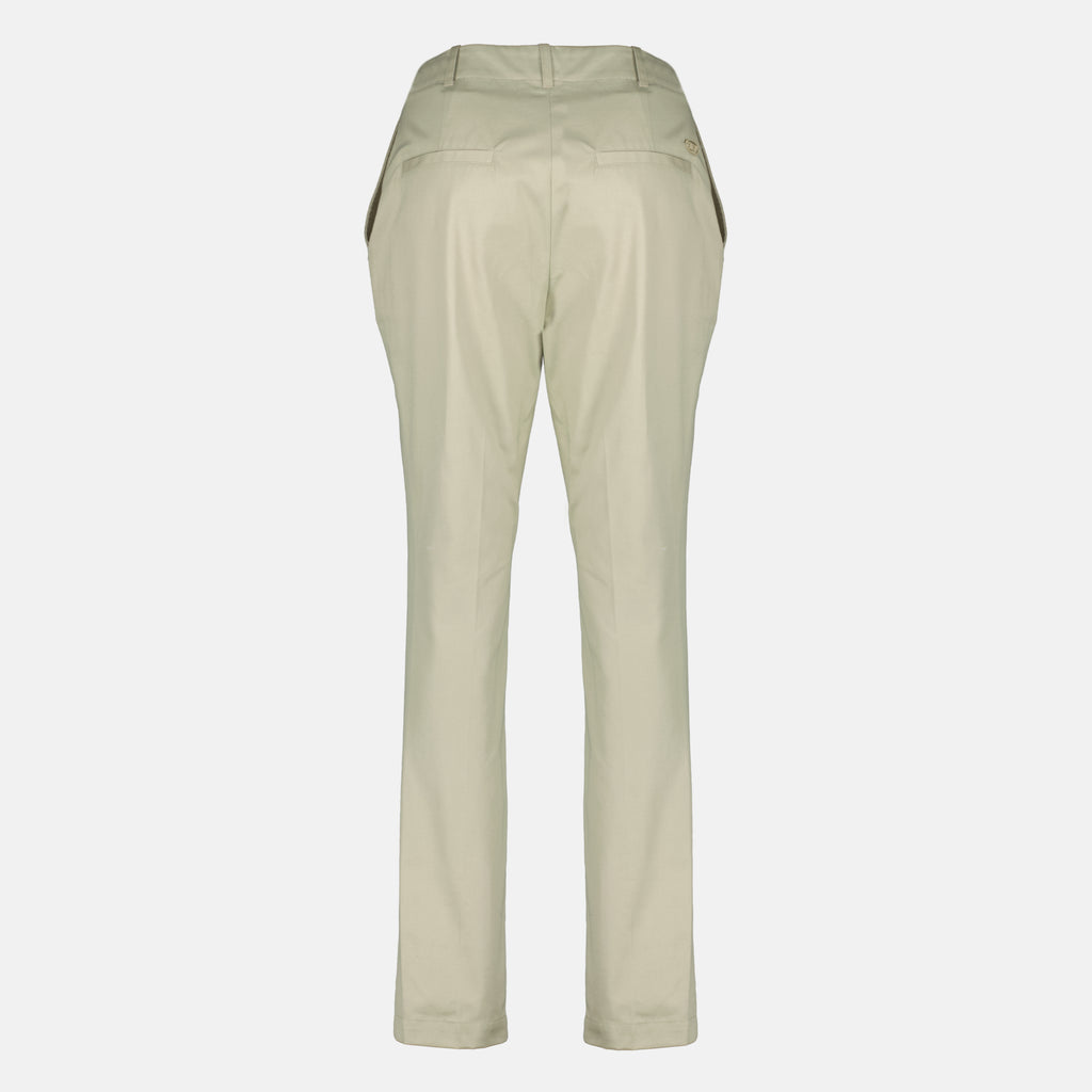 여성을 위한 디젤의 베이지색 코튼 플레어 팬츠 이미지 - 2026 봄-여름 시즌 - 뒷면 보기