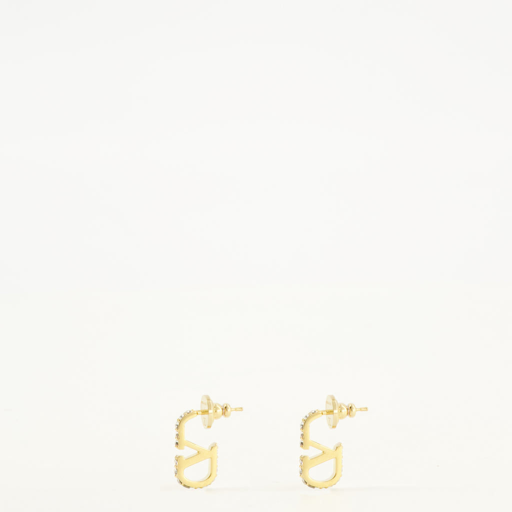 Bijoux VLogo Ohrringe mit Swarovski® Kristallen Valentino Garavani Doré Femme