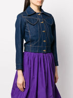 Image de l'article Veste en denim brodée de la marque Patou pour Femme - Saison Automne-Hiver 2025 - Vue détaillée_1