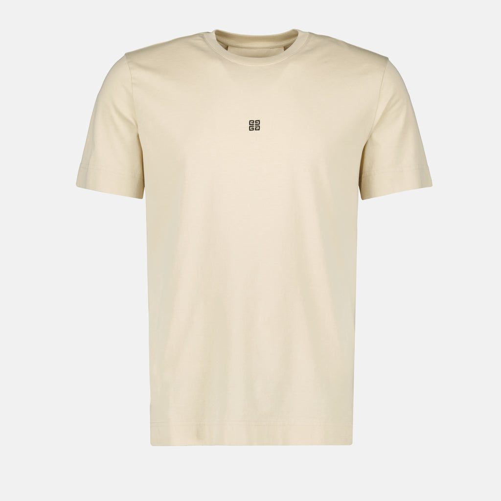 T-shirts 4G Embroidered T-Shirt Givenchy Beige Homme