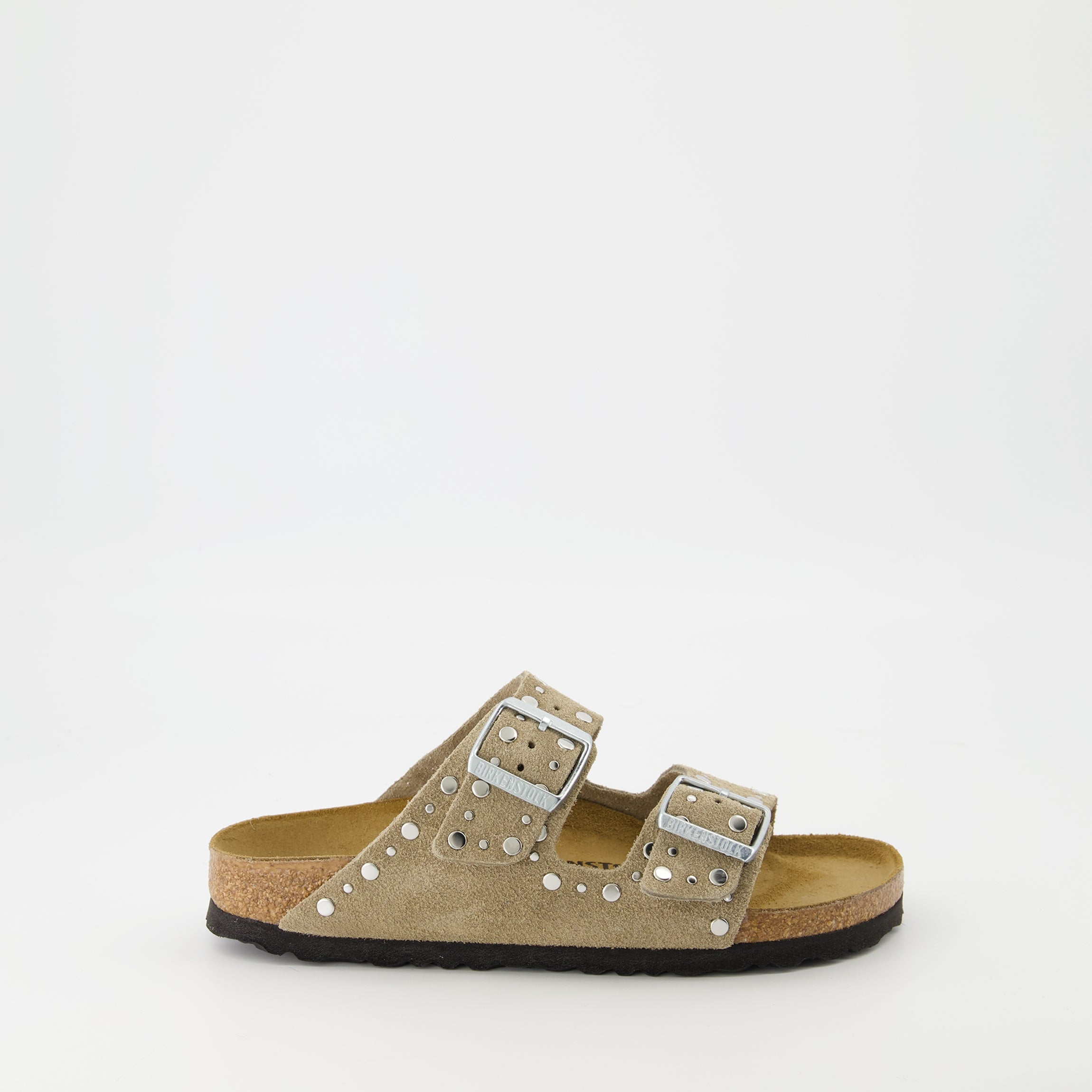 Chaussures ouvertes Sandalias Arizona Rivet Birkenstock Beige Femme