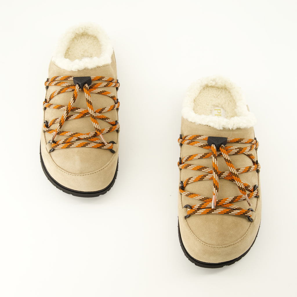 Chaussures ouvertes Mules de Pêlo Beijes Prada Beige Femme