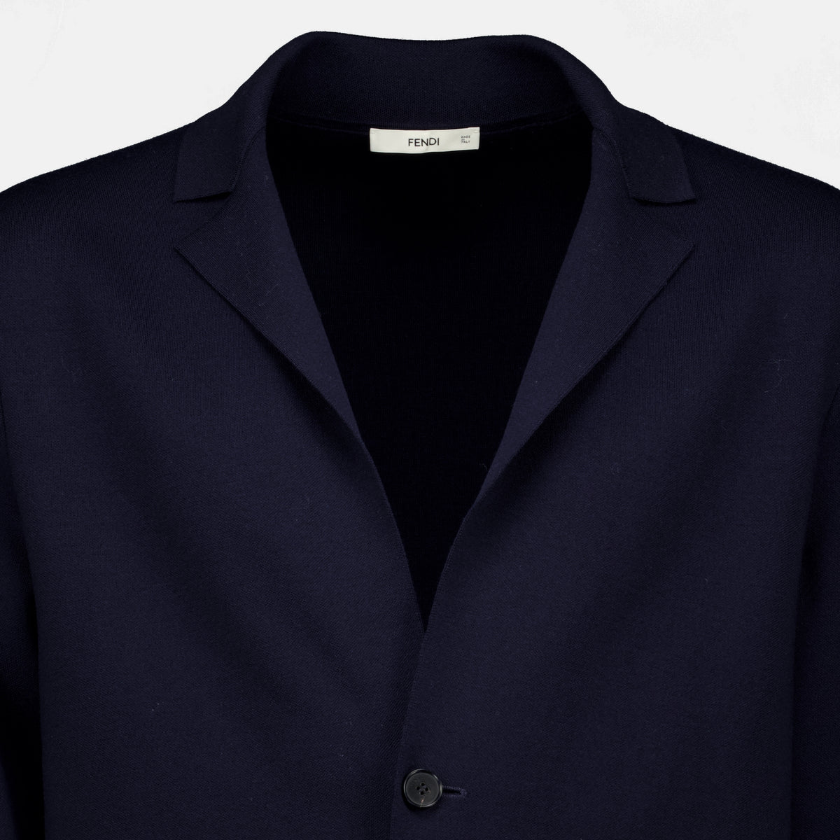 Vestes Dunkelblaue weiche Wolljacke Fendi Bleu foncé Homme