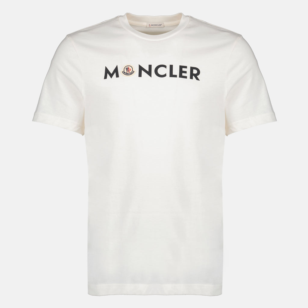 T-shirts T-shirt à logo imprimé blanc Moncler Blanc Homme